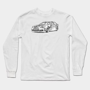 Chevy 24 Super KBB Racing Wireframe Long Sleeve T-Shirt